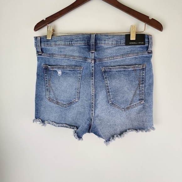 Kendell And Kylie The Drifter High Rise Factory Distressed Jean Shorts Size 31 - Picture 3 of 9